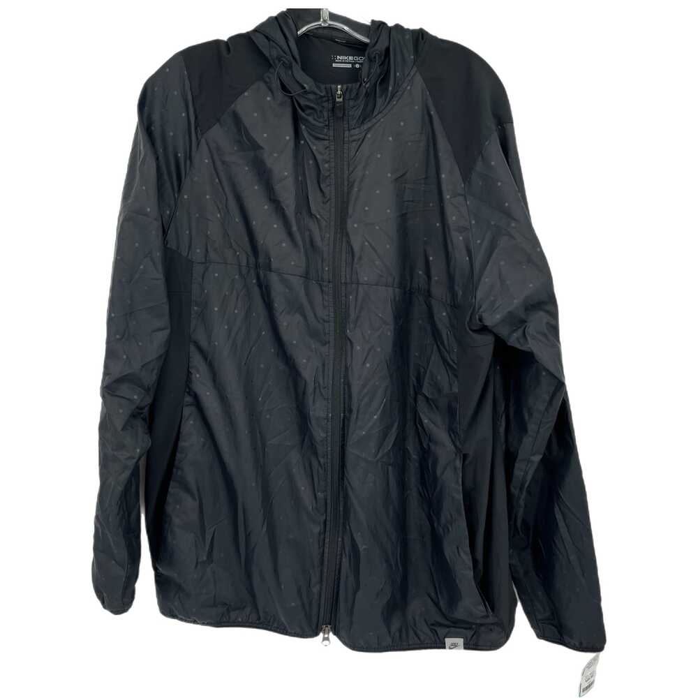 Nike Black Windbreaker Jacket Zip Mid-Length | Mens L